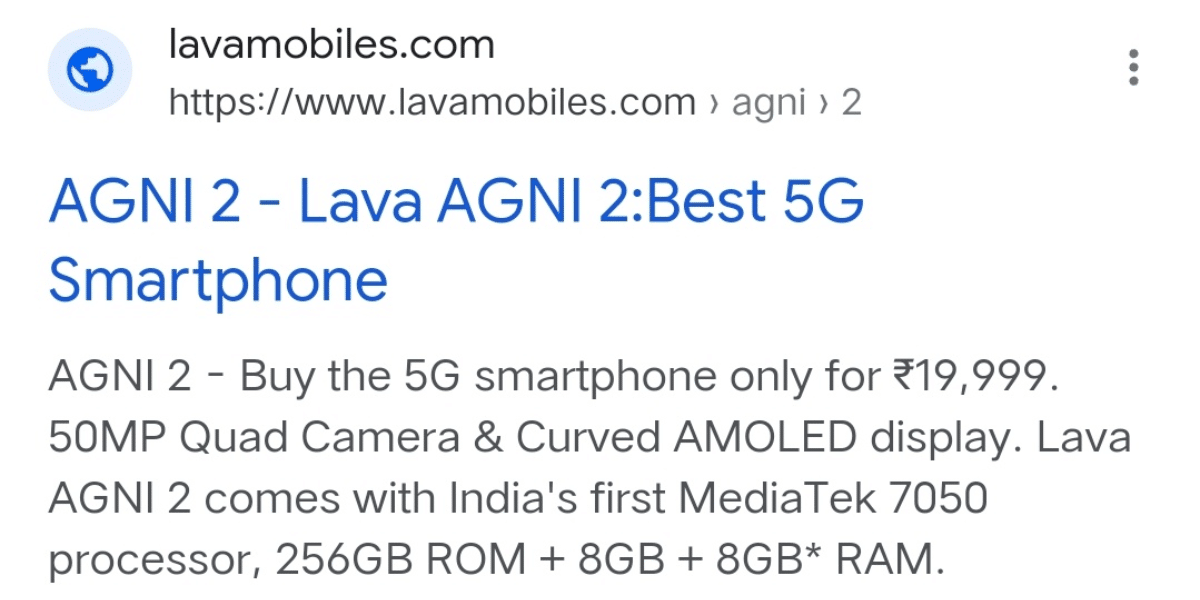 Lava Agni 2 5G Price revealed