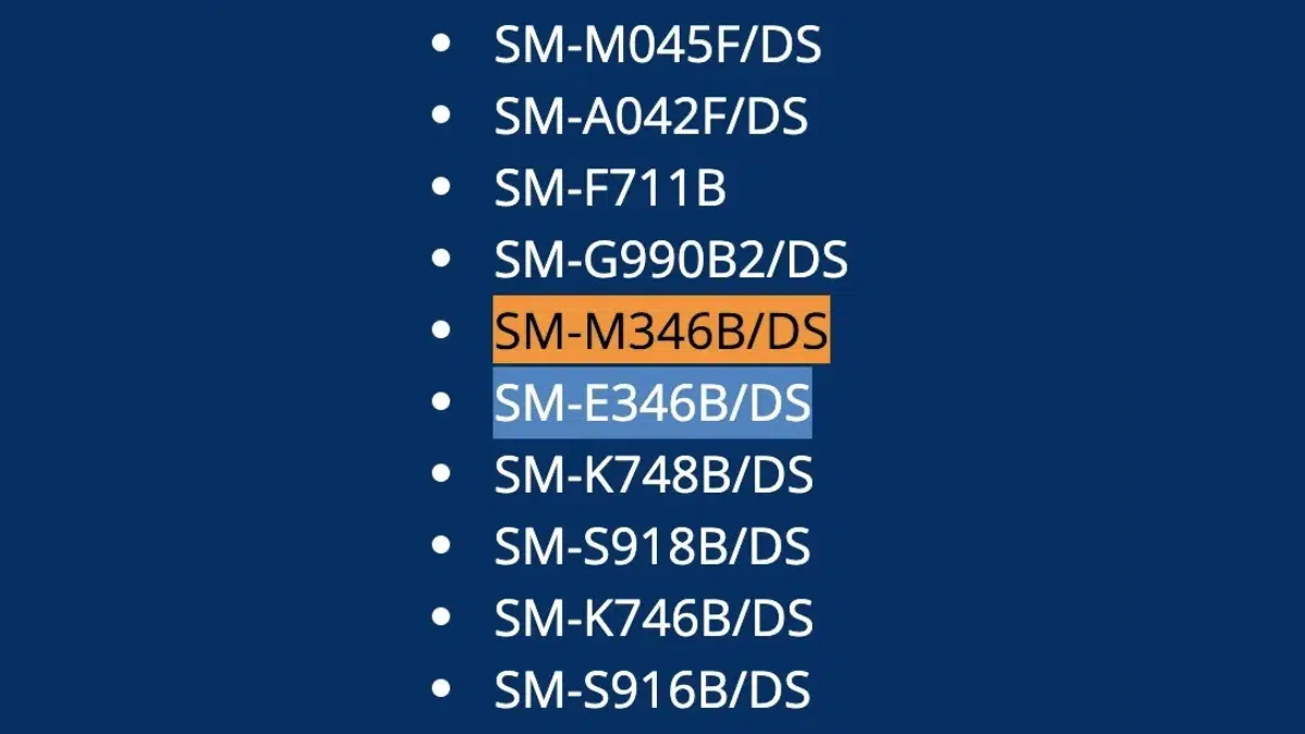 Samsung Galaxy M34 5G, Galaxy F34 5G model number