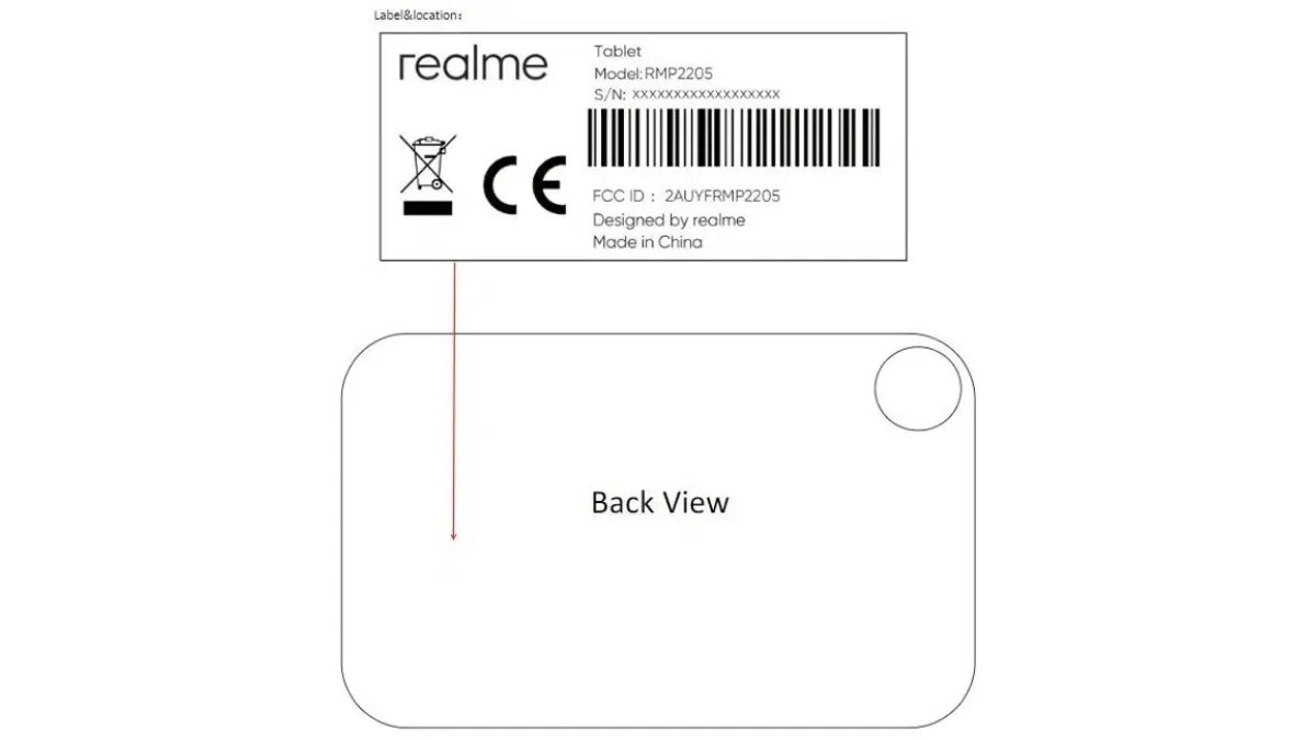 Realme Pad 2 FCC Certification