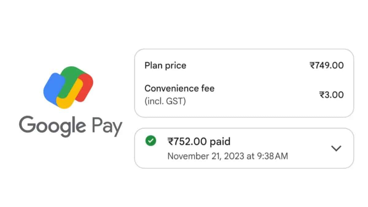 Google Pay reportedly collects up to Rs 3 in convenience fees for mobile recharges in India