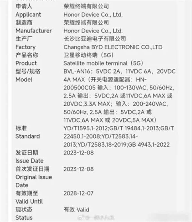 Honor Magic 6 Pro spotted on 3C certification