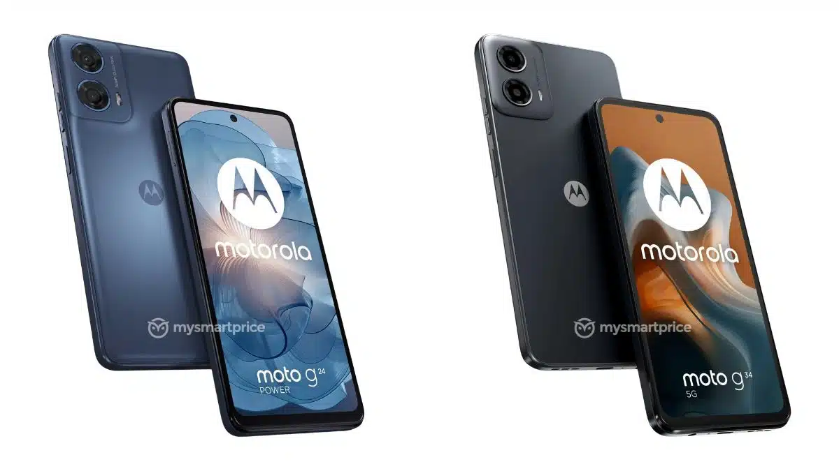 Moto G24 Power, Moto G34 5G renders, color options revealed