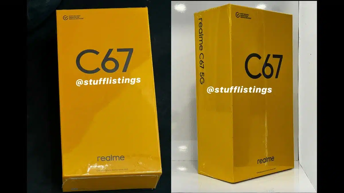 Realme C67 5G retail box