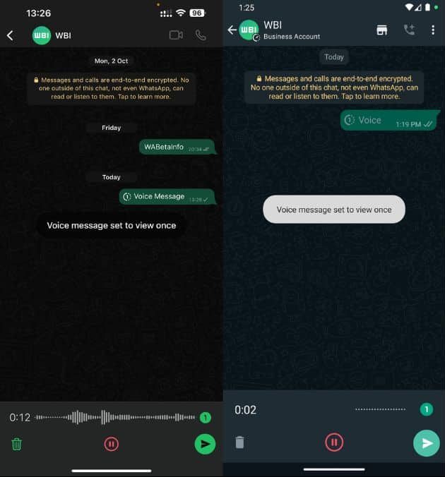 WhatsApp now let you send voice messages that will only play once feature