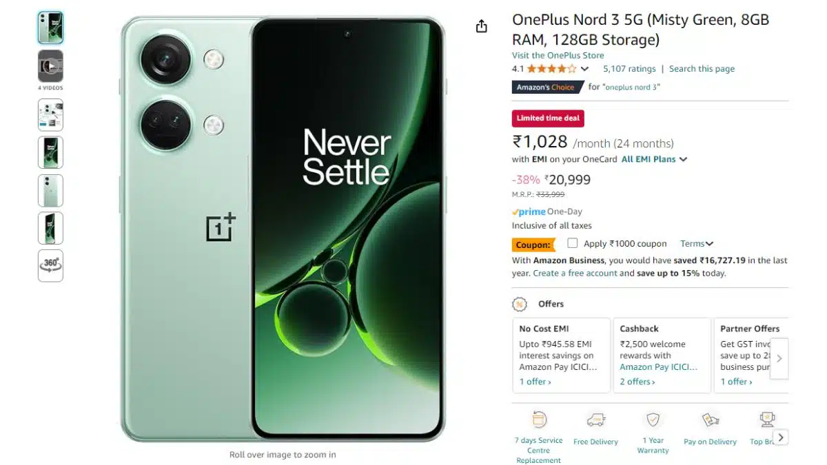 OnePlus Nord 3 price reduced in India